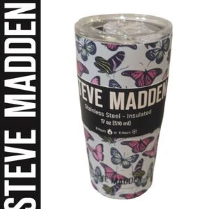 Steve Madden Butterfly Stainlese Steel Insulated 17oz Tumbler